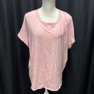 Cacique Pink Dolman Sleeve Tee and Short PJ Set